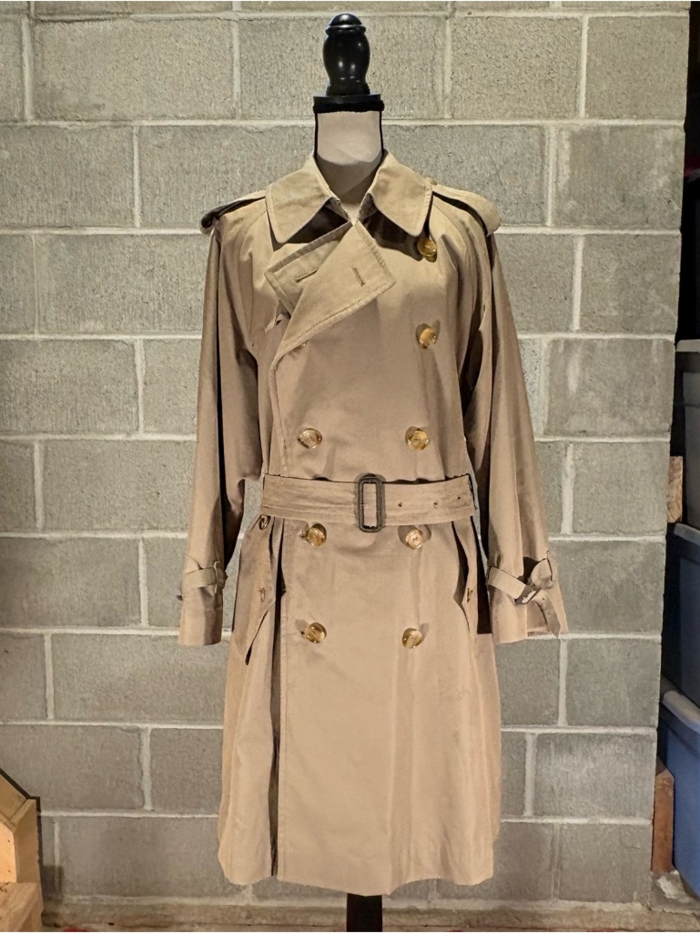 Burberry trench coat.